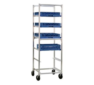 New Age Mobile Full Height Cup Glass Cart, Open Sides (6)20x20 in Rack Capacity Aluminum