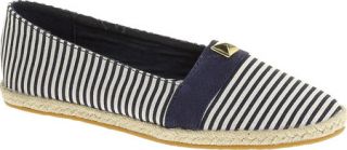 Womens Soft Style Hillary   Navy/White Stripe Canvas Casual Shoes