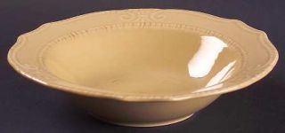 Home Trends Natural Elements Tan Rim Soup Bowl, Fine China Dinnerware   All Tan,