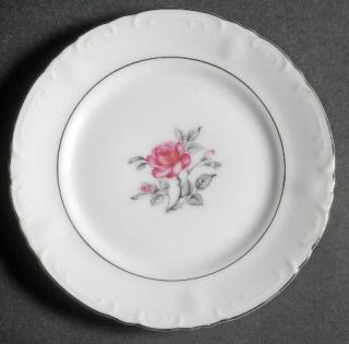 Japan China Queen Rose Bread & Butter Plate, Fine China Dinnerware   Pink Rose,