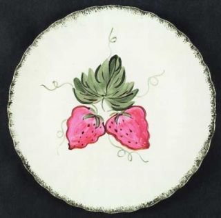 Blue Ridge Southern Pottery Wild Strawberry Dinner Plate, Fine China Dinnerware