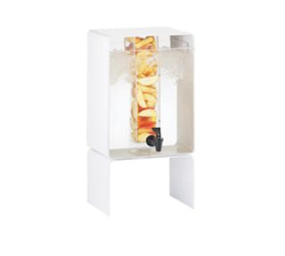 Cal Mil 3 gal Retro Beverage Dispenser   Infusion, Drip Tray, White