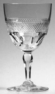Orrefors Rio Water Goblet   Panel And Cross Hatch Cut Bowl,No Trim