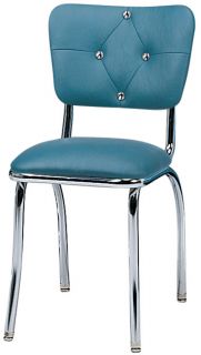 Vitro Classic Diamond Back Chair w/ 1 in Pulled Seat, 6 Platform Glide, Chrome Finish