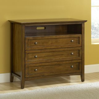 Modern Shaker 2 drawer Truffle Mahogany Media Chest