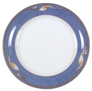 Royal Copenhagen Magnolia Blue Dinner Plate, Fine China Dinnerware   Blue Border