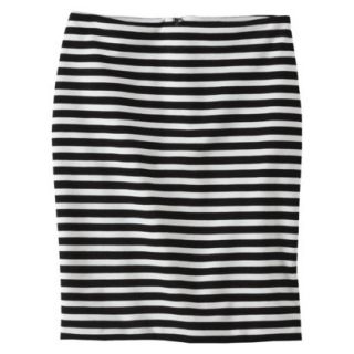 Merona Womens Ponte Pencil Skirt   Black/Cream   8