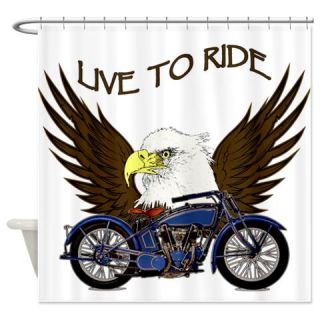  LIVE TO RIDE Shower Curtain  Use code FREECART at Checkout