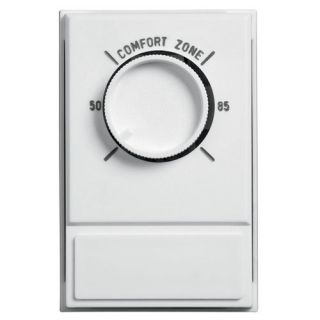 Broan 86W Thermostat, 120/240V LineVoltage Wall Thermostat White