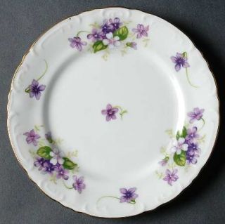 Japan China Violets Bread & Butter Plate, Fine China Dinnerware   White Backgrou