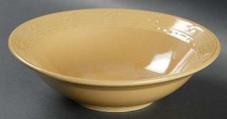  Firenza Dijon Mustard Rim Soup Bowl, Fine China Dinnerware   All Mustar