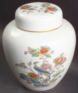Wedgwood Kutani Crane Ginger Jar W/Lid, Fine China Dinnerware   Bone, Bird, Flor