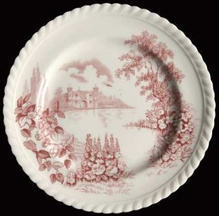 Johnson Brothers Castle On The Lake Pink/Red Bread & Butter Plate, Fine China Di