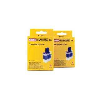 Magenta Ink Cartridge For Brother Lc41m (pack Of 2)