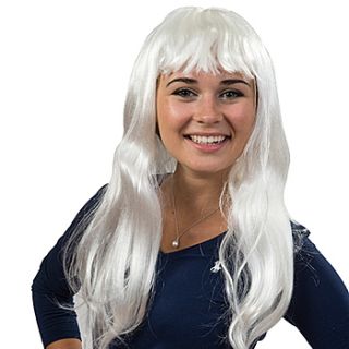 White School Color Long Wig