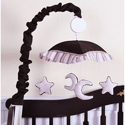Pink Moon And Star Musical Mobile (Pink, brownCoordinates with the Pink Moon and Star 13 piece crib bedding setSet includes mobile hardware and fabric coverMaterial 65 percent polyester/35 percent cotton, plasticHand wash or machine washable 65 percent p