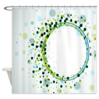  Blue Circles and Spots Shower Curtain  Use code FREECART at Checkout
