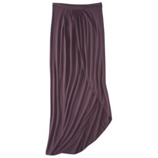 Mossimo Womens Wrap Front Maxi Skirt   Berry Lacquer L