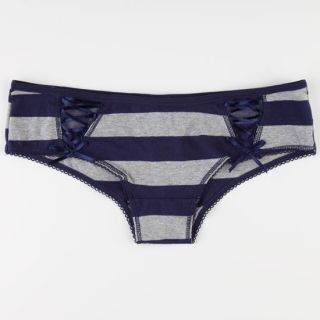 Heathered Stripe Panties Blue In Sizes Medium, Large, Small For Women 228969200