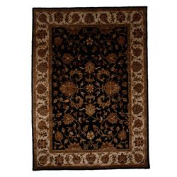 Hand tufted Tempest Black/ivory Oriental Area Rug (8 X 11)
