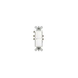 Leviton 5634W Light Switch, Decora Combination Switch, Double Rocker, SinglePole White