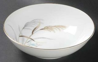 Narumi Laura Coupe Cereal Bowl, Fine China Dinnerware   Gold & Silver Wheat,Smal