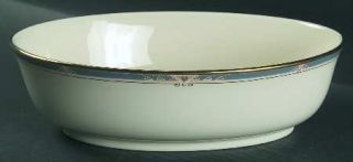 Lenox China Monterey 9 Oval Vegetable Bowl, Fine China Dinnerware   Pink,White&