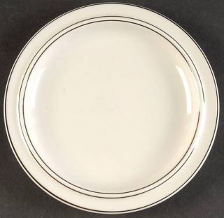 Goebel Atelier Salad Plate, Fine China Dinnerware   3 Black Lines, White Backgro