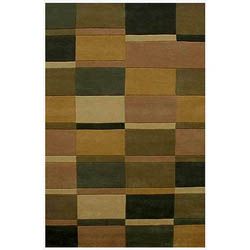 Hand tufted Multi tile Wool Rug (8 X 106) (greenPattern StripeMeasures 1 inch thickTip We recommend the use of a non skid pad to keep the rug in place on smooth surfaces.All rug sizes are approximate. Due to the difference of monitor colors, some rug co