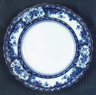 Wedgwood Phoebe Blue (Gold Accents,Gold Trim) Salad Plate, Fine China Dinnerware