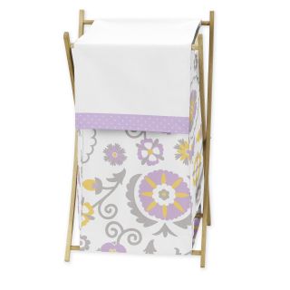 Sweet Jojo Designs Suzanna Laundry Hamper (Lavender/white/grey/yellowCoordinates with all pieces of the matching Sweet Jojo Designs bedding setsGender GirlMaterials 100 percent cottonDimensions 26.5 inches high x 15.5 inches wide x 16 inches deepThe di