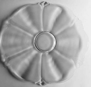 Heisey Queen Anne Clear (Line #1509) Torte Plate   Line #1509, Fan Design On Edg