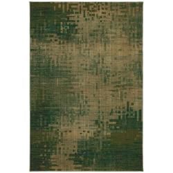 Inferno Green Abstract Rug (53 X 710)
