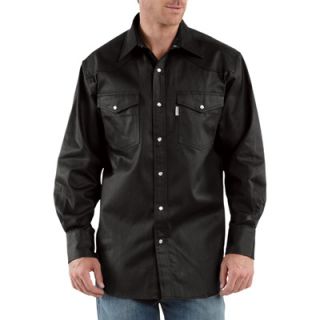 Carhartt Ironwood Snap Front Twill Work Shirt   Black, 4XL, Model# S209