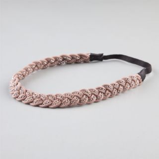 Chain Rope Braid Headband Brown One Size For Women 219062400