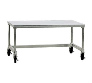 New Age Mobile Equipment Stand w/ Open Base & Removable Top, 24x24x48 in, Aluminum