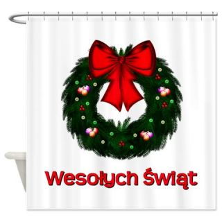  Merry Christmas Wreath Shower Curtain  Use code FREECART at Checkout