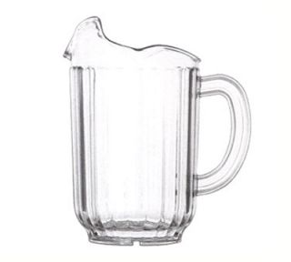 Vollrath 60 oz Three Lipped Pitcher   Clear Poly