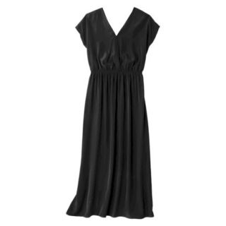 Merona Womens Plus Size Short Sleeve Draped Maxi Dress  Black 2