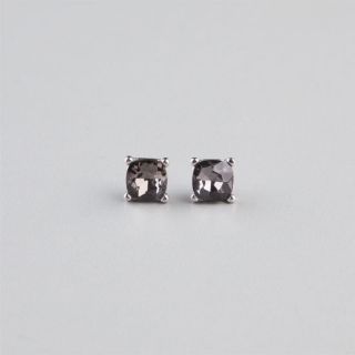 Smoky Stone Stud Earrings Black One Size For Women 228640100