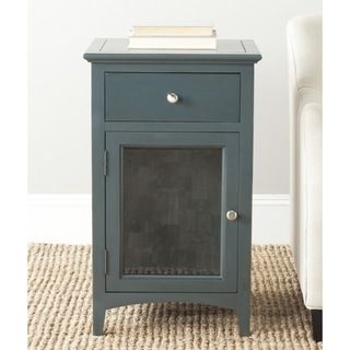 Ziva Dark Teal End Table (Dark tealMaterials Pine woodDimensions 30.1 inches high x 17.9 inches wide x 15 inches deepThis product will ship to you in 1 box.Furniture arrives fully assembled )