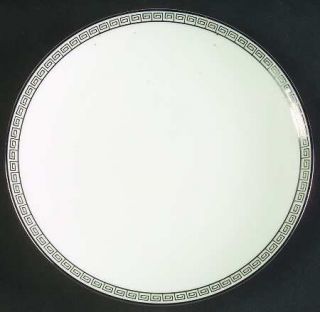 Noritake Silver Key Bread & Butter Plate, Fine China Dinnerware   White, Platinu