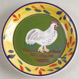 Baum Brothers Provence Rooster Collection Salad Plate, Fine China Dinnerware   S