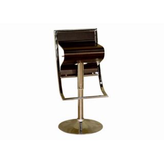 Wholesale Interiors Chenin Low   Back Adjustable Height Barstool in Brown BS 322