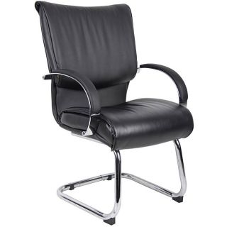 Boss Mid Back Leatherplus Bonded Leather Guest Chair