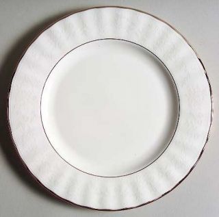 Gorham Arbor White Salad Plate, Fine China Dinnerware   Stately Homes, White, Pl