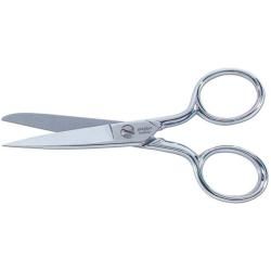 Gingher Knife Edge Sewing Scissor (4 inch) (4 inchesKnife Edge Sewing Scissors can be used for cutting multiple layers of fabric and heavy yarns for sewing, crafts, and needle artsScissors are made of double plated chrome over nickelComes with a leather s
