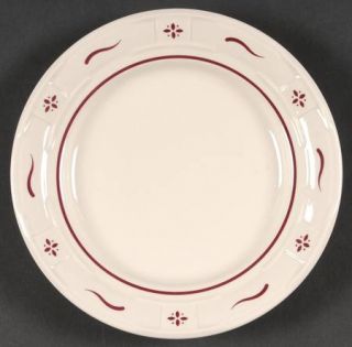 Longaberger Woven Traditions Traditional Red Bread & Butter Plate, Fine China Di