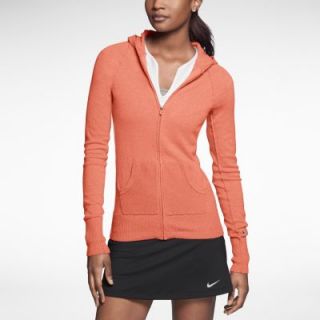 Nike Dri FIT Knit Womens Tennis Sweater Jacket   Turf Orange Heather