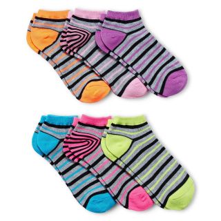 6 pk. Print Low Cut Socks, Gray, Womens